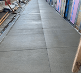 fresh concrete sidewalk